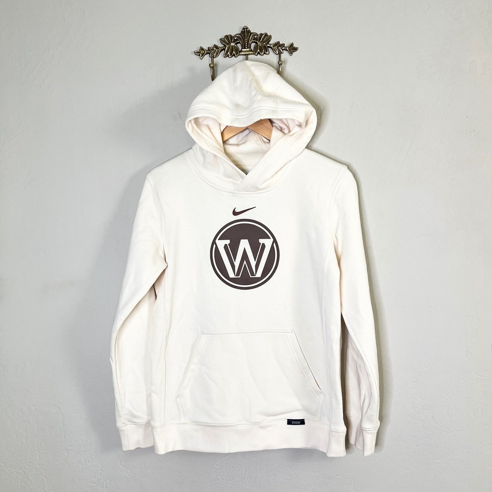 Golden State Warriors Nike Hoodie Youth Size L 14/16 Cream NBA City Edition New